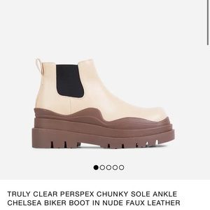 Ego Chelsea chunky biker boot nwt tan